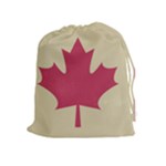 grunge canadian flag  Drawstring Pouch (XL)