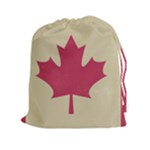 grunge canadian flag  Drawstring Pouch (XXL)