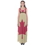 grunge canadian flag  Empire Waist Maxi Dress