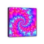 Colorful Pink and Blue Spiral Fractal Mini Canvas 4  x 4  (Stretched)