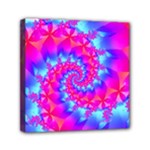 Colorful Pink and Blue Spiral Fractal Mini Canvas 6  x 6  (Stretched)