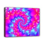 Colorful Pink and Blue Spiral Fractal Canvas 10  x 8  (Stretched)