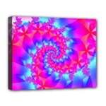 Colorful Pink and Blue Spiral Fractal Deluxe Canvas 20  x 16  (Stretched)