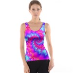 Colorful Pink and Blue Spiral Fractal Tank Top