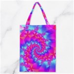 Colorful Pink and Blue Spiral Fractal Classic Tote Bag