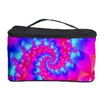 Colorful Pink and Blue Spiral Fractal Cosmetic Storage Case