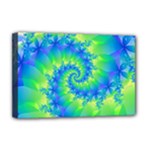 Colorful Blue and Green Spiral Fractal  Deluxe Canvas 18  x 12  (Stretched)