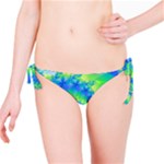 Colorful Blue and Green Spiral Fractal  Bikini Bottom