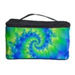 Colorful Blue and Green Spiral Fractal  Cosmetic Storage Case