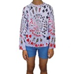 Poker Royal Flush All Suits Droste Spiral Kid s Long Sleeve Swimwear