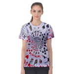 Poker Royal Flush All Suits Droste Spiral Women s Sport Mesh Tee