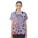 Poker Royal Flush All Suits Droste Spiral Women s Cotton Tee