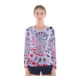 Poker Royal Flush All Suits Droste Spiral Women s Long Sleeve Tee