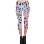 Poker Royal Flush All Suits Droste Spiral Capri Leggings 