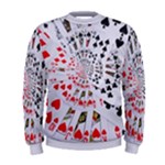 Poker Royal Flush All Suits Droste Spiral Men s Sweatshirt