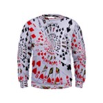 Poker Royal Flush All Suits Droste Spiral Kids  Sweatshirt