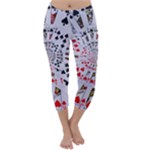 Poker Royal Flush All Suits Droste Spiral Capri Winter Leggings 