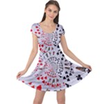 Poker Royal Flush All Suits Droste Spiral Cap Sleeve Dress