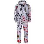 Poker Royal Flush All Suits Droste Spiral Hooded Jumpsuit (Men)