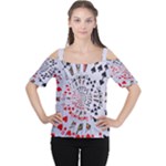 Poker Royal Flush All Suits Droste Spiral Women s Cutout Shoulder Tee