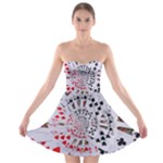 Poker Royal Flush All Suits Droste Spiral Strapless Bra Top Dress