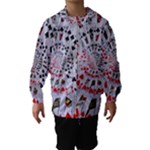 Poker Royal Flush All Suits Droste Spiral Hooded Wind Breaker (Kids)