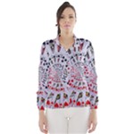 Poker Royal Flush All Suits Droste Spiral Wind Breaker (Women)