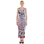 Poker Royal Flush All Suits Droste Spiral Fitted Maxi Dress