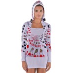 Poker Royal Flush All Suits Droste Spiral Women s Long Sleeve Hooded T-shirt