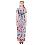 Poker Royal Flush All Suits Droste Spiral Short Sleeve Maxi Dress