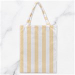 Vertical Stripes - White and Peach Orange Classic Tote Bag