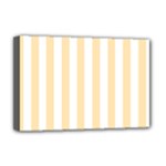 Vertical Stripes - White and Peach Orange Deluxe Canvas 18  x 12  (Stretched)