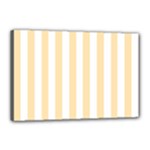 Vertical Stripes - White and Peach Orange Canvas 18  x 12  (Stretched)