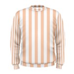 Vertical Stripes - White and Apricot Orange Men s Sweatshirt