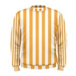 Vertical Stripes - White and Pastel Orange Men s Sweatshirt