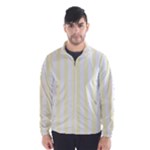 Vertical Stripes - White and Cream Yellow Wind Breaker (Men)