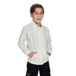 Vertical Stripes - White and Cream Yellow Wind Breaker (Kids)