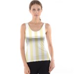 Vertical Stripes - White and Blond Yellow Tank Top