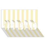 Vertical Stripes - White and Blond Yellow #1 DAD 3D Greeting Card (8x4)