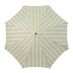 Vertical Stripes - White and Blond Yellow Golf Umbrella