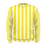 Vertical Stripes - White and Canary Yellow Men s Sweatshirt