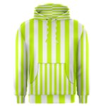 Vertical Stripes - White and Fluorescent Yellow Men s Pullover Hoodie