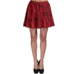 Red Zebra Stripes Animal Print Pattern Skater Skirt