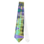 Abstract Peacock Celebration, Golden Violet Teal Neckties (One Side) 