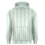 Vertical Stripes - White and Pastel Green Men s Pullover Hoodie