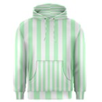 Vertical Stripes - White and Mint Green Men s Pullover Hoodie