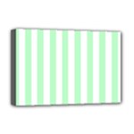 Vertical Stripes - White and Mint Green Deluxe Canvas 18  x 12  (Stretched)