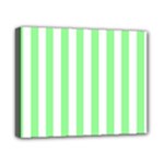 Vertical Stripes - White and Light Green Canvas 10  x 8  (Stretched)