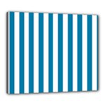 Vertical Stripes - White and Cerulean Canvas 24  x 20  (Stretched)