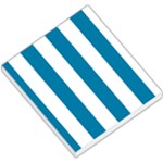 Vertical Stripes - White and Cerulean Small Memo Pads